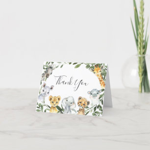 Cartões de agradecimentos de Chás de fraldas Safar