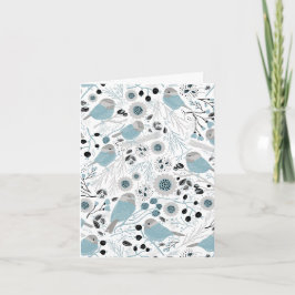 Cartões de agradecimentos de Cinza Negra Azul Doce