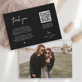 Cartões de agradecimentos de Código QR de Foto Mod