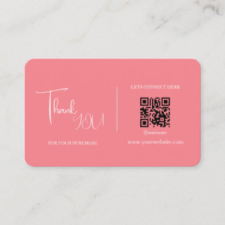Cartões de agradecimentos de Código QR Personaliza