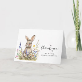 Cartões de agradecimentos de coelho