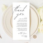 Cartões de agradecimentos de Configuração de Local<br><div class="desc">Este é o cartão editável Moderno, no design de script minimalista, tema preto e branco, Place Setting Obrigado Cards. Compartilhe o amor e mostre seu apreço aos seus convidados, quando eles sentarem em seu assento e lerem esse obrigado encantador personalizado que você coloca com o cartão de ajuste. É uma...</div>