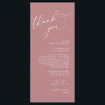 Cartões de agradecimentos de Configuração de Local<br><div class="desc">Esta é a caligrafia romântica moderna, no tema poeirento do rosa, Place Setting Obrigado Cartões. Compartilhe o amor e mostre seu apreço aos seus convidados, quando eles sentarem em seu assento e lerem esse obrigado encantador personalizado que você coloca com o cartão de ajuste. É uma maneira maravilhosa de acabar...</div>