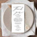 Cartões de agradecimentos de Configuração de Lugar<br><div class="desc">Este é o guião moderno minimalista, no tema preto e branco, o lugar do janto de casamento "Obrigado Cartões". Compartilhe o amor e mostre seu apreço aos seus convidados, quando eles sentarem em seu assento e lerem esse obrigado encantador personalizado que você coloca com o cartão de ajuste. É uma...</div>