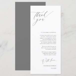 Cartões de agradecimentos de Configuração de Scrip