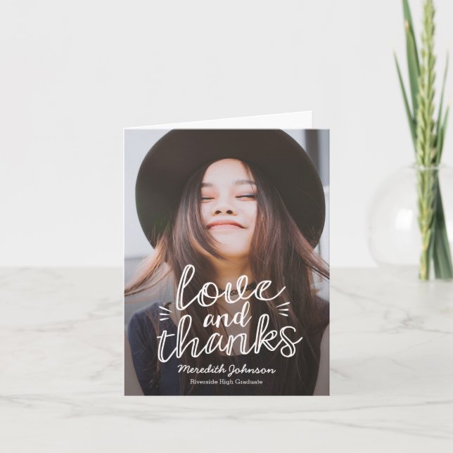 Cartões de agradecimentos de COR EDITÁVEL Felicida (Frente)