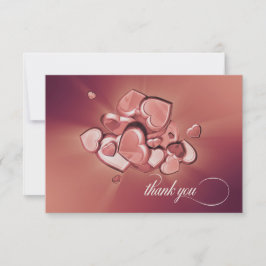 Cartões de agradecimentos de Corações Radiantes (V