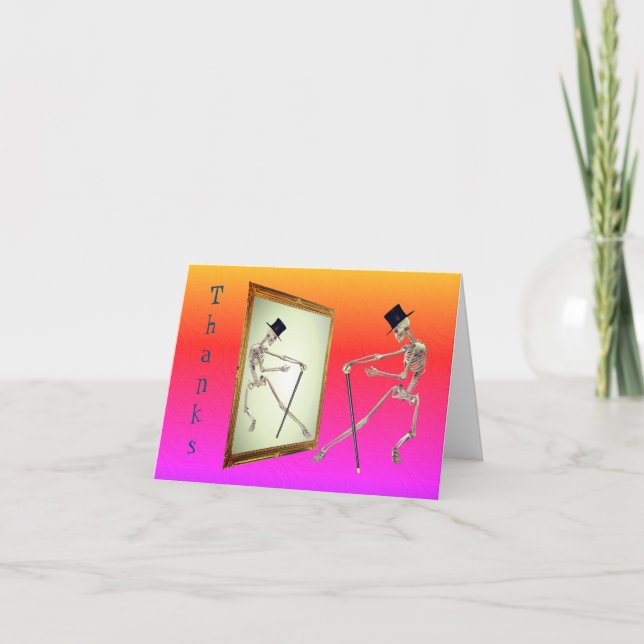 Cartões de agradecimentos de corte de esqueleto da (Frente)