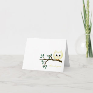Cartões de agradecimentos de Coruja Amarela