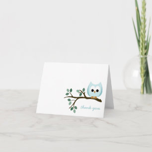 Cartões de agradecimentos de Coruja Azul