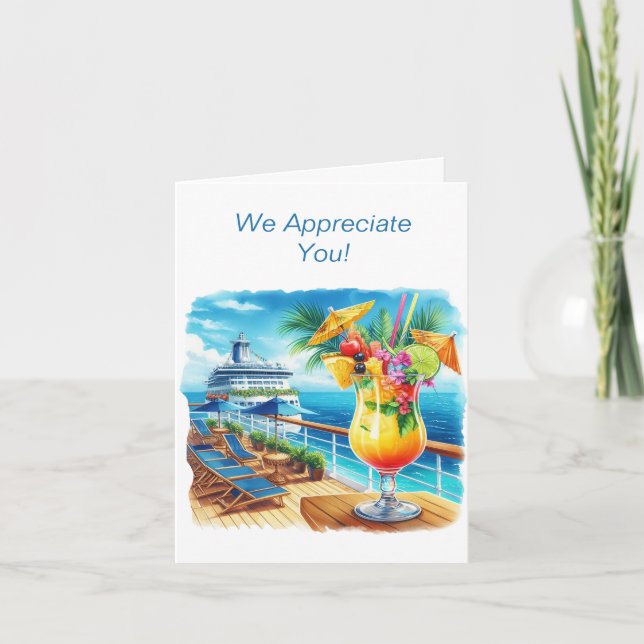 Cartões de agradecimentos de cruzeiro (Frente)
