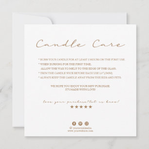 Cartões de agradecimentos de cuidado com velas