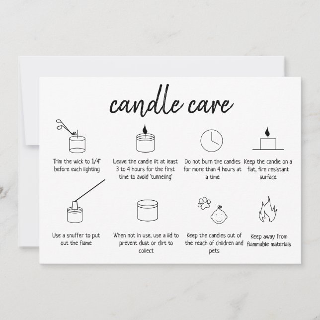 Cartões de agradecimentos de cuidado com velas Adi (Frente)