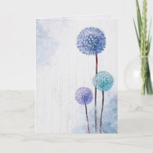 Cartões de agradecimentos de Dandeliões Azul de