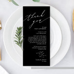 Cartões de agradecimentos de Definição de Local de<br><div class="desc">Este é o guião moderno minimalista, no tema negro clássico, local aconchegante e elegante de janto de casamento Obrigado Cartões. Compartilhe o amor e mostre seu apreço aos seus convidados, quando eles sentarem em seu assento e lerem esse obrigado encantador personalizado que você coloca com o cartão de ajuste. É...</div>