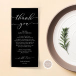 Cartões de agradecimentos de Definição de Local de<br><div class="desc">Esta é a caligrafia moderna, no tema preto-e-branco, Place Setting Obrigado Cards. Compartilhe o amor e mostre seu apreço aos seus convidados, quando eles sentarem em seu assento e lerem esse obrigado encantador personalizado que você coloca com o cartão de ajuste. É uma maneira maravilhosa de acabar com a sua...</div>