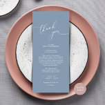 Cartões de agradecimentos de Definição de Local Ja<br><div class="desc">Introduzindo o toque perfeito para sua recepção de casamento - nosso elegante casamento romântico e empoeirado azul Obrigado Coloque Cartões de Configuração, com o título de cartão "Obrigado"! Projetados para expressar sua profunda apreciação pela presença de cada convidado em seu dia especial, essas cartas são a maneira ideal de adicionar...</div>