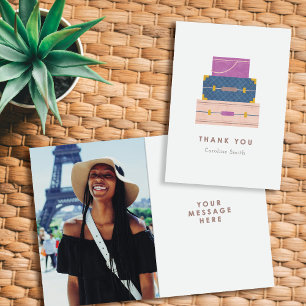 Cartões de agradecimentos de despedida de Bagagem 