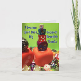 Cartões de agradecimentos de Dice Medieval