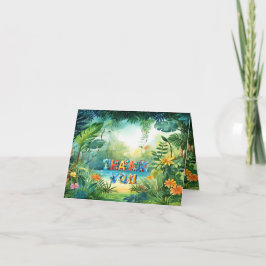 Cartões de agradecimentos de dinossauro bonito