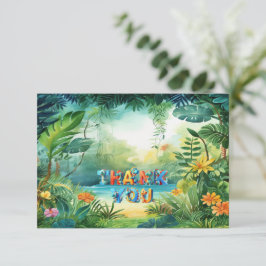 Cartões de agradecimentos de dinossauro bonito