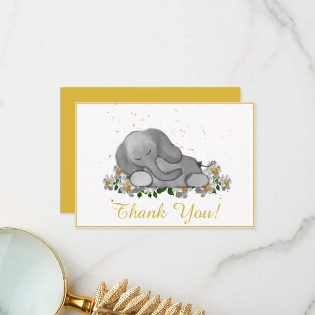 Cartões de agradecimentos De Dormência De Elefante (Frente/Verso In Situ)