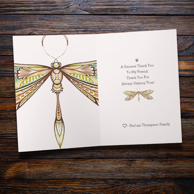 Cartões de agradecimentos de Dragonfly Elegante ( Gratitude in Flight: A Heartfelt Thank You, Elegantly Delivered.)