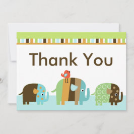 Cartões de agradecimentos de Elefante Africano Str