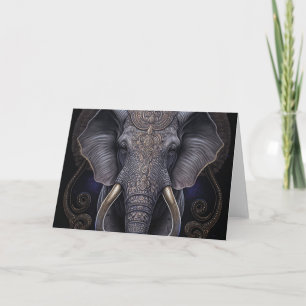 Cartões de agradecimentos de Elefante com Aquarela