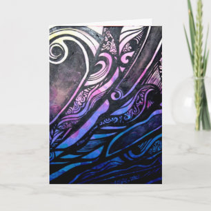 Cartões de agradecimentos de espiral roxa