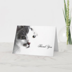 Cartões de agradecimentos de fechamento do rosto d