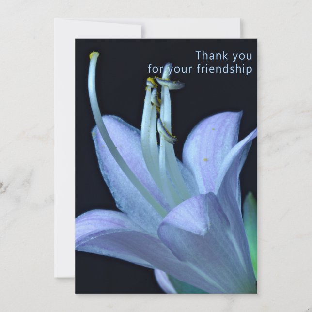 Cartões de agradecimentos de Fecho da Flor Roxo Pe (Frente)