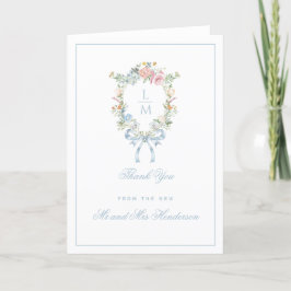 Cartões de agradecimentos De Fenda Floral Elegante