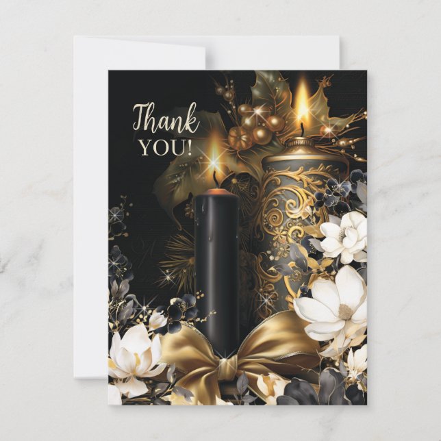 Cartões de agradecimentos de Férias Glamimour (Frente)