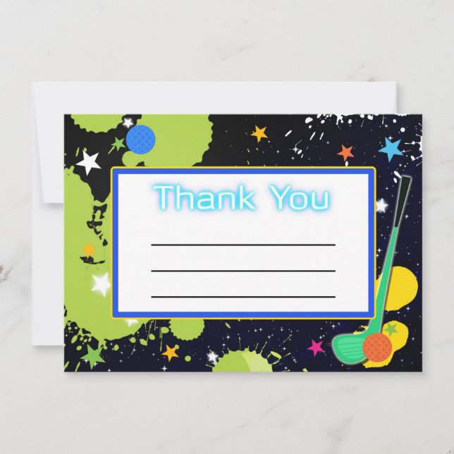 Cartões de agradecimentos de Festa de aniversário  (Frente)