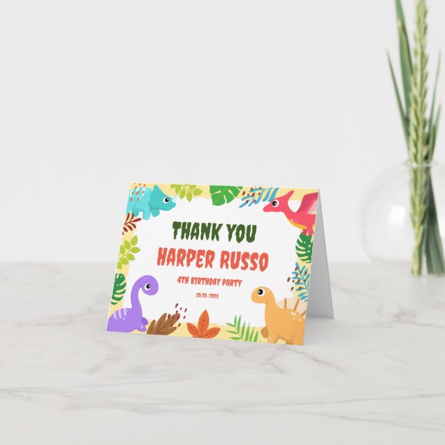 Cartões de agradecimentos de Festa de aniversário  (Frente)