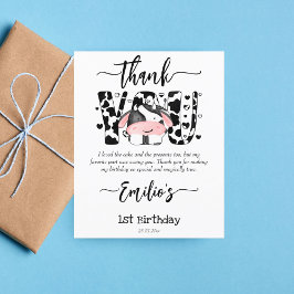 Cartões de agradecimentos de festa de aniversário 