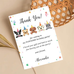 Cartões de agradecimentos de Festa de aniversário