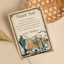 Cartões de agradecimentos de Festa de aniversário