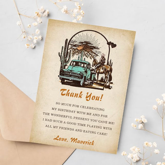 Cartões de agradecimentos de Festa de aniversário  (Criador carregado)