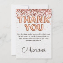 Cartões de agradecimentos de Festa de aniversário 