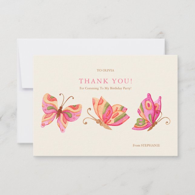 Cartões de agradecimentos de Festa de aniversario  (Frente)