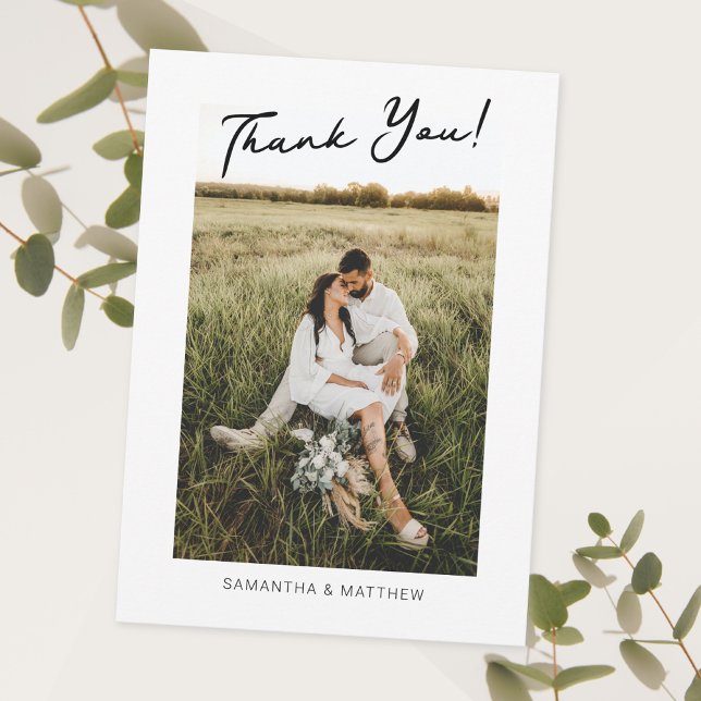 Cartões de agradecimentos de festa de noivado com  (Wedding Thank You Card with Photo)