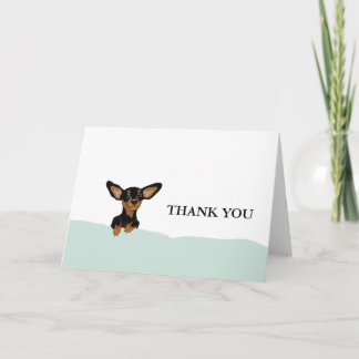 Cartões de agradecimentos de filhote de dachshund