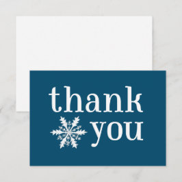 Cartões de agradecimentos de flocos de neve do inv