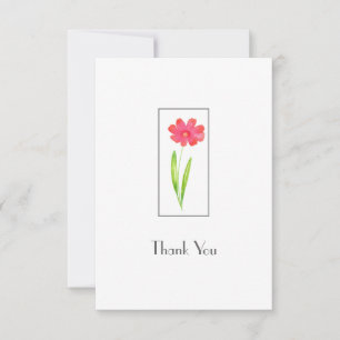 Cartões de agradecimentos de Flor de Água Vermelho
