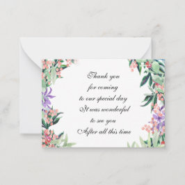 Cartões de agradecimentos de Flor de Aquarela