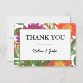 Cartões de agradecimentos de Flor de Aquarela