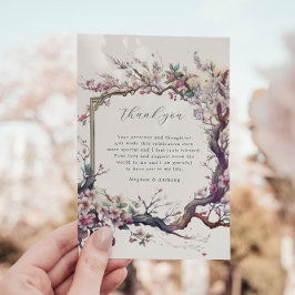 Cartões de agradecimentos de Flor de Cereja da Wat