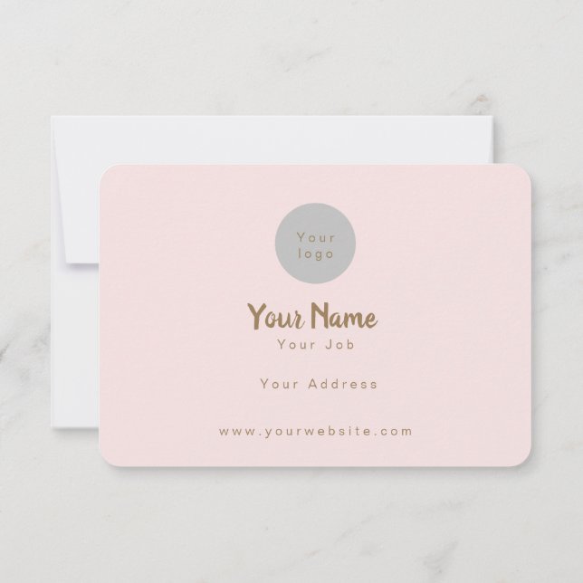 Cartões de agradecimentos de Flor Rosa de Água (Verso)